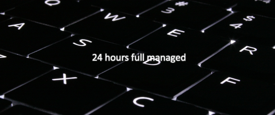 24 hours full managed — 키보드 사진